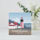 West Quoddy Head Leuchtturm Karte (Stehend Vorderseite)