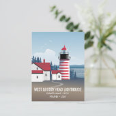 West Quoddy Head Leuchtturm Postkarte (Stehend Vorderseite)