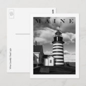 West Quoddy Head Leuchtturm Postkarte (Vorne/Hinten)