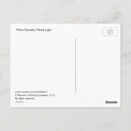 West Quoddy Head Light Postkarte (Rückseite)