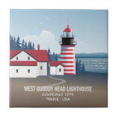 West Quoddy Head Lighthouse Fliese (Vorderseite)