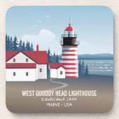 West Quoddy Head Lighthouse Getränkeuntersetzer (Vorderseite)