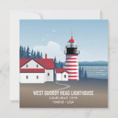 West Quoddy Head Lighthouse Karte (Vorderseite)