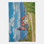 West Quoddy Head Lighthouse, Lubec, Maine Geschirrtuch (Vertikal)