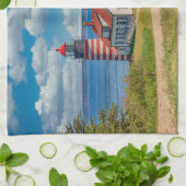 West Quoddy Head Lighthouse, Lubec, Maine Geschirrtuch (Gefaltet)