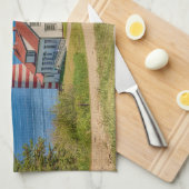 West Quoddy Head Lighthouse, Lubec, Maine Geschirrtuch (Viertel Falte)