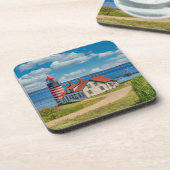 West Quoddy Head Lighthouse, Lubec, Maine Getränkeuntersetzer (Linke Seite)