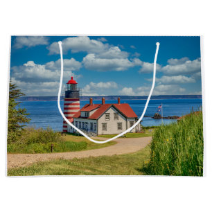 West Quoddy Head Lighthouse, Lubec, Maine Große Geschenktüte