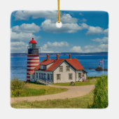 West Quoddy Head Lighthouse, Lubec, Maine Keramikornament (Rückseite)