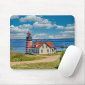 West Quoddy Head Lighthouse, Lubec, Maine Mousepad (Mit Mouse)