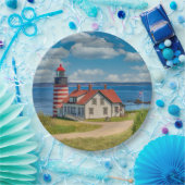 West Quoddy Head Lighthouse, Lubec, Maine Pappteller (Party)