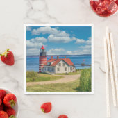 West Quoddy Head Lighthouse, Lubec, Maine Serviette (Beispiel)