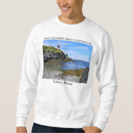 West Quoddy Head Lighthouse, Lubec Maine Sweatshirt