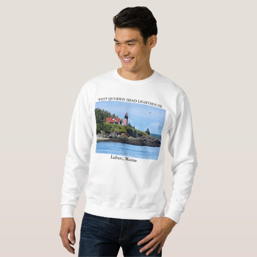 West Quoddy Head Lighthouse, Lubec Maine Sweatshirt (Vorne ganz)