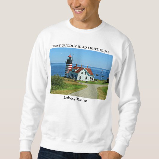 West Quoddy Head Lighthouse, Lubec Maine Sweatshirt (Vorderseite)