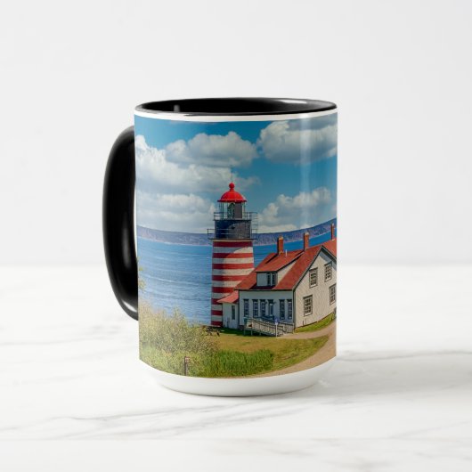 West Quoddy Head Lighthouse, Lubec, Maine Tasse (Vorderseite Links)