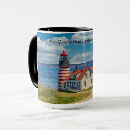 West Quoddy Head Lighthouse, Lubec, Maine Tasse (Vorderseite Links)