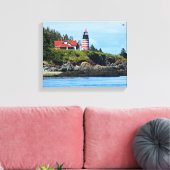 West Quoddy Head Lighthouse, Maine Leinwanddruck (Insitu (Wohnzimmer))