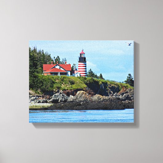 West Quoddy Head Lighthouse, Maine Leinwanddruck (Vorderseite)