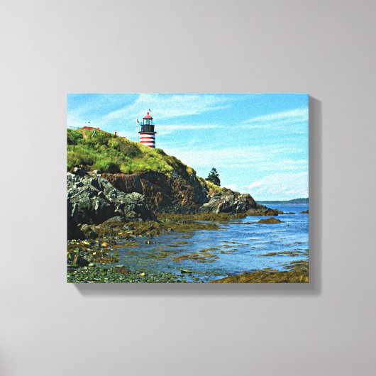 West Quoddy Head Lighthouse, Maine Leinwanddruck (Vorderseite)
