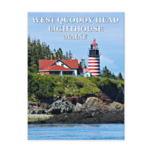 West Quoddy Head Lighthouse, Maine Postcard