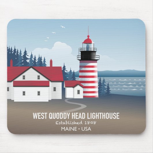 West Quoddy Head Lighthouse Mousepad (Vorne)