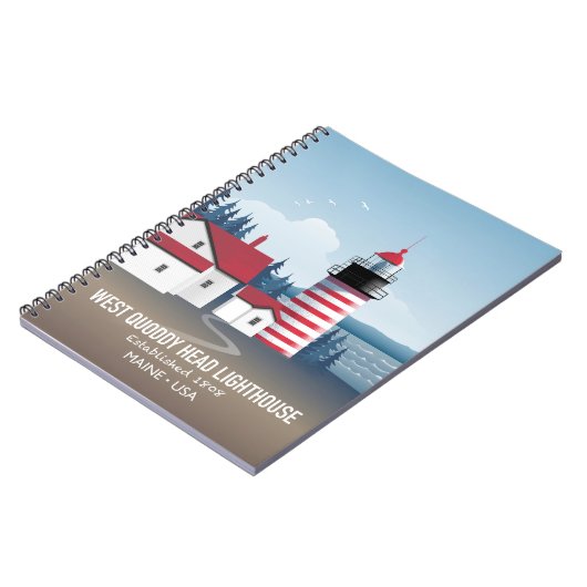 West Quoddy Head Lighthouse Notizblock (Linke Seite)