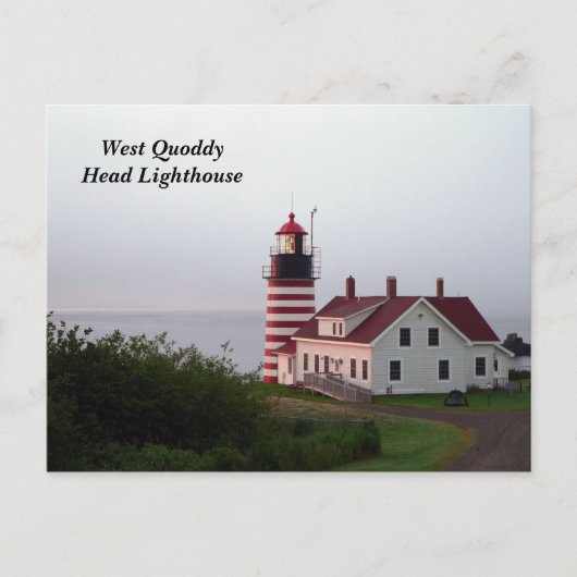 West Quoddy Head Lighthouse Postcard Postkarte (Vorderseite)