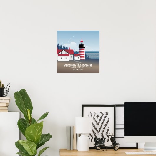 West Quoddy Head Lighthouse Poster (Heimbüro)