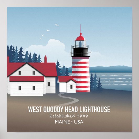 West Quoddy Head Lighthouse Poster (Vorne)