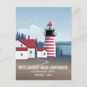 West Quoddy Head Lighthouse Postkarte (Vorderseite)