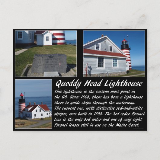 West Quoddy Head Lighthouse Postkarte (Vorderseite)