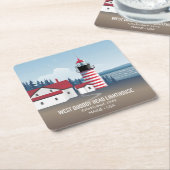 West Quoddy Head Lighthouse Rechteckiger Pappuntersetzer (angewinkelt)