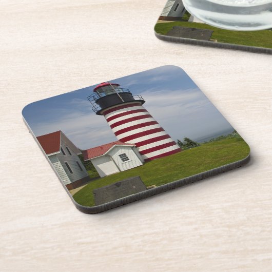 West Quoddy Head Lighthouse Staat Park ist Getränkeuntersetzer (Linke Seite)