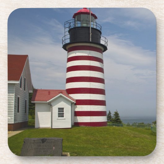West Quoddy Head Lighthouse Staat Park ist Getränkeuntersetzer (Vorderseite)