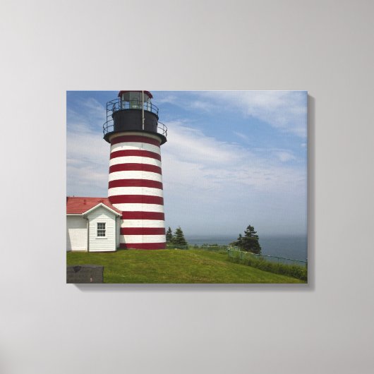 West Quoddy Head Lighthouse Staat Park ist Leinwanddruck (Vorderseite)