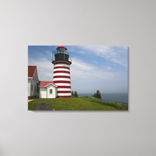 West Quoddy Head Lighthouse Staat Park ist Leinwanddruck (Vorderseite)