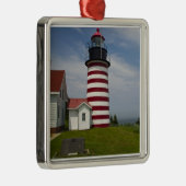 West Quoddy Head Lighthouse Staat Park ist Ornament Aus Metall (Rechts)