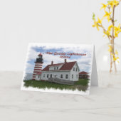West Quoddy Lighthouse - Maine Karte (Gelbe Blume)