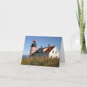 West Quoddy Maine Lighthouse Dankeskarte (Vorderseite)