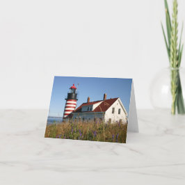 West Quoddy Maine Lighthouse Dankeskarte