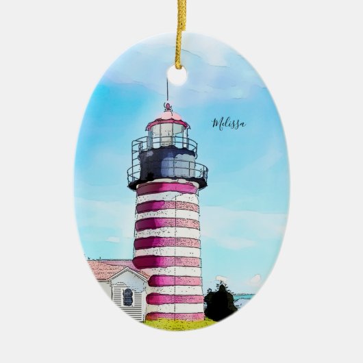 West Quoddy Maine Lighthouse Ornament (Vorne)