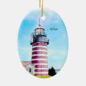 West Quoddy Maine Lighthouse Ornament (Hinten)