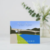 West River Brattleboro Postcard Postkarte (Stehend Vorderseite)