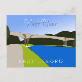 West River Brattleboro Postcard Postkarte