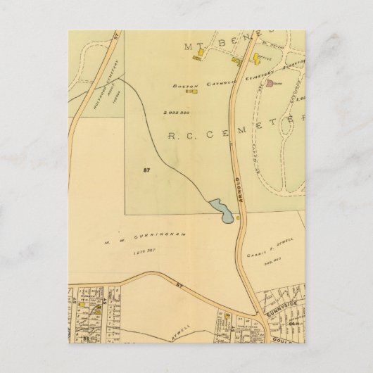 West Roxbury, Massachusetts 3 Postkarte (Vorderseite)