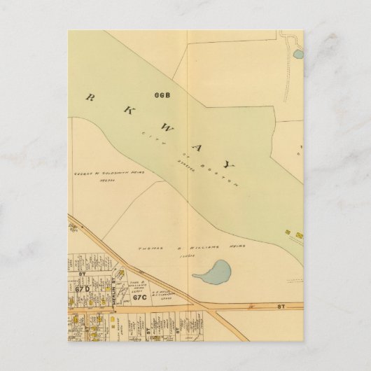 West Roxbury, Massachusetts 4 Postkarte (Vorderseite)