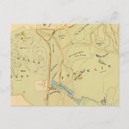 West Roxbury, Massachusetts 7 Postkarte (Vorderseite)