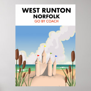 West Runton Norfolk Strand Reiseplakat  Poster