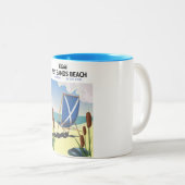 West Sands Beach, St Andrews Scotland Zweifarbige Tasse (VorderseiteRechts)